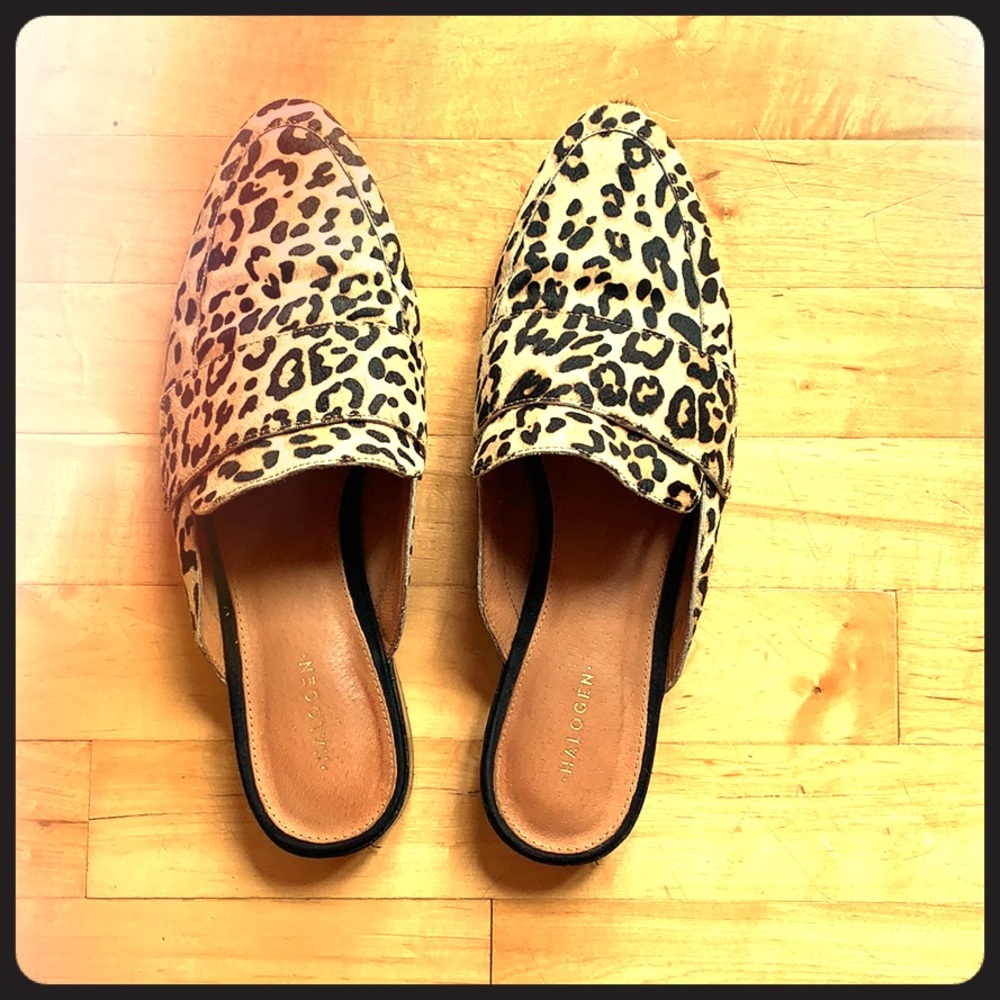 Halogen Leopard Slides